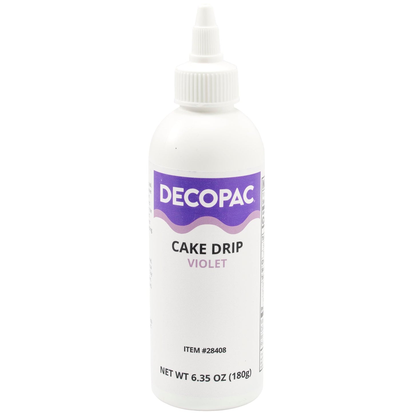 Decopac Cake Drip, Violet Color, Vanilla Flavor, Matte Like Chocolate, 6.35 Oz