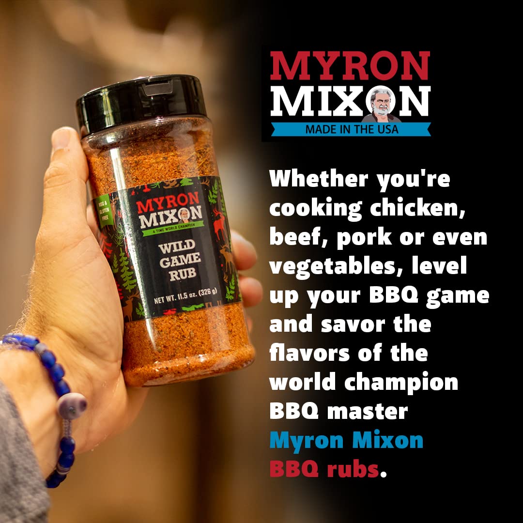 Myron Mixon BBQ Rub - Hickory Salt, Gluten-Free, MSG-Free, 16 Oz