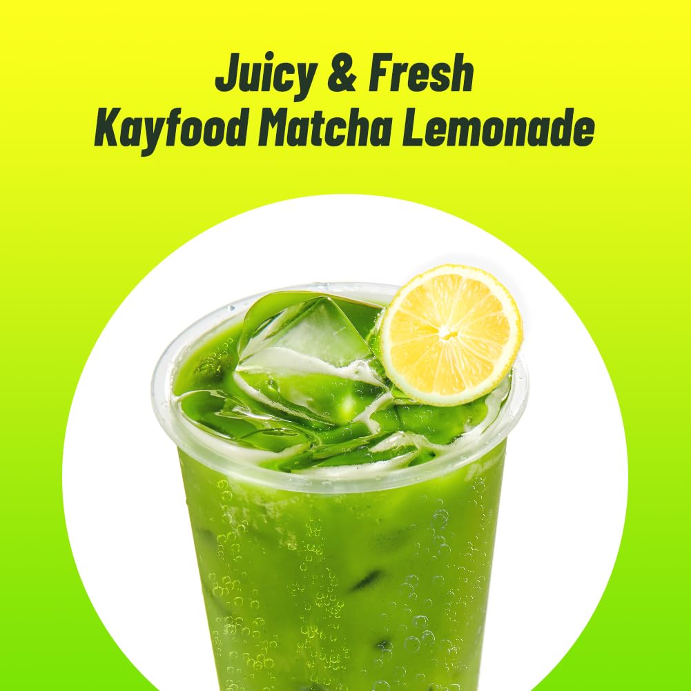 Kayfood Premium Teaade Matcha Lemon & Peach Oolongade Oolong Tea, Mix Powered Sugar Free, Diet, Korean Beverage, Dlended Hot & I