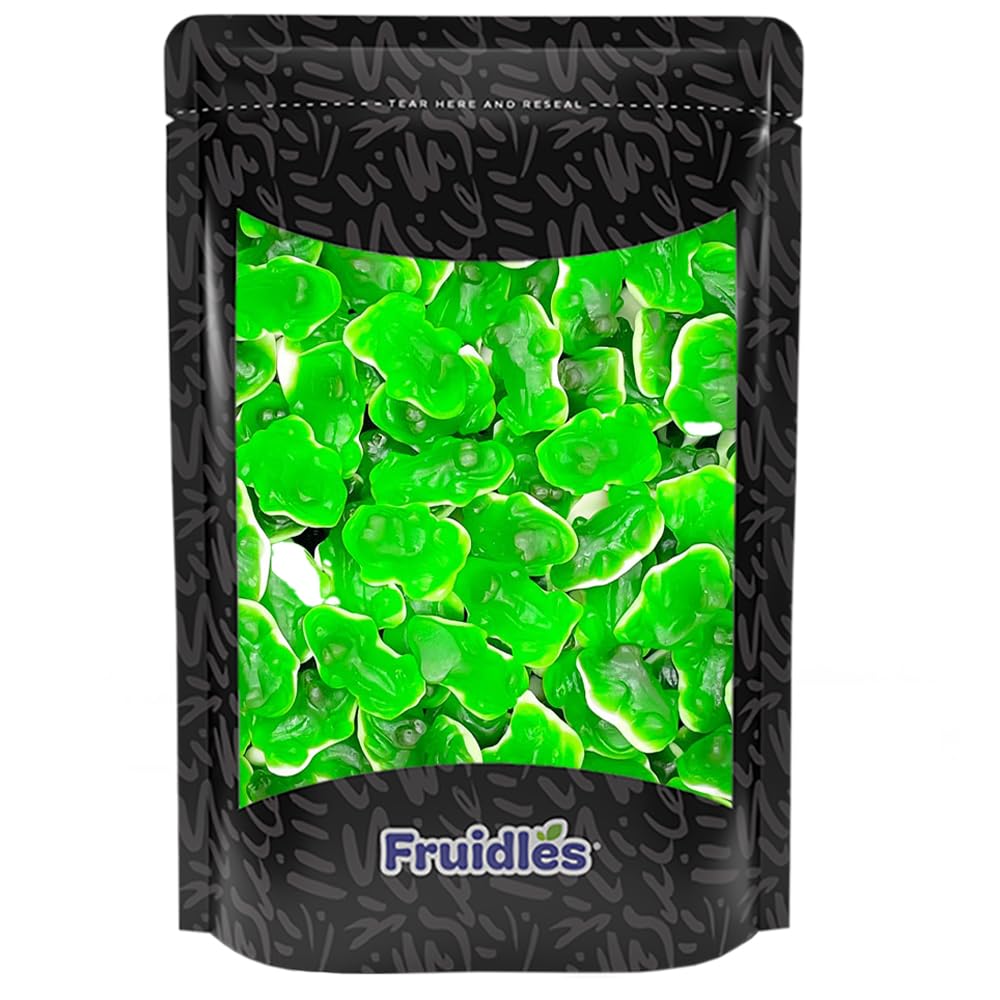 Fruidles Green Frogs Gummi Candy, Delicious Fruit Flavors Gummies (Half-Pound)
