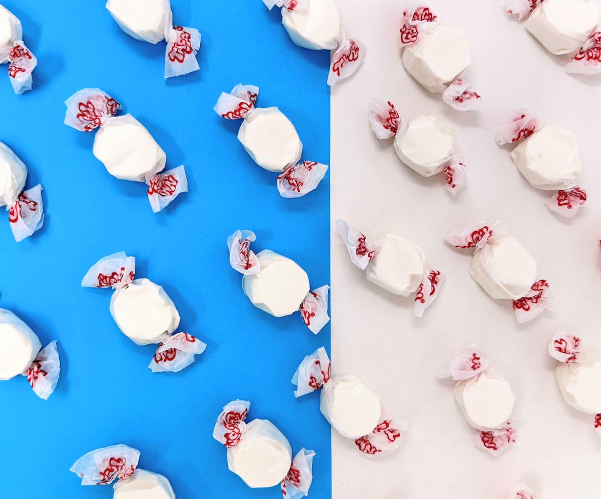 SweetGourmet Vanilla Salt Water Taffy Bulk Candy - 1 Pound Pack