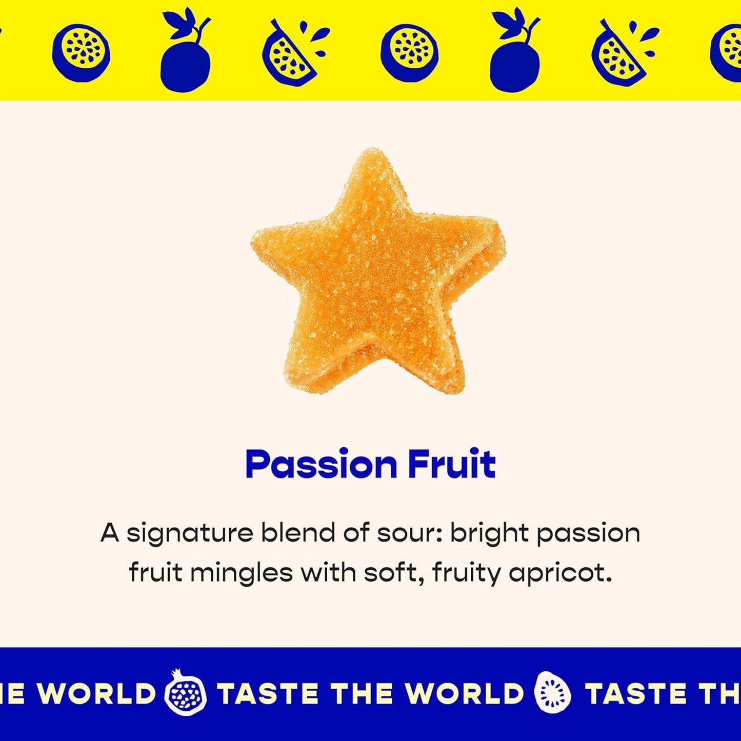 Better Sour Disneys Moana 2 Passion Fruit Gummy Stars Candy Naturally Flavored Plant-Based Low 4G/70 Cal Per 1.8Oz Sugar Healthy