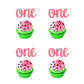 Czolden Watermelon Cake Toppers Kits One In A Melon Cupcake Topper Baby Shower 1St Birthday Party Supplies Paper Cake Decoration