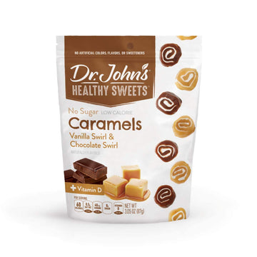 Dr. John'S Sugar Free Candy, Healthy Caramel Swirls With Zero Sugar, Low Calorie Snacks, Keto Friendly, Organic Caramels, Assort