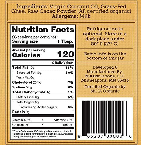 Grasso Mocha Creamer | The Original High-Fat Coffee Creamer | Keto | Coconut Oil, Ghee, Cocoa Powder | 3 x 15 oz