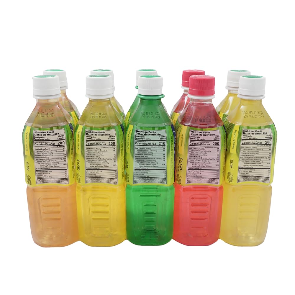 Aloevine Aloe Vera Drink Juice Variety Pack | 16.9 oz (Pack of 10) | Includes Original, Watermelon, Mango, Pomegranate, Pineapple