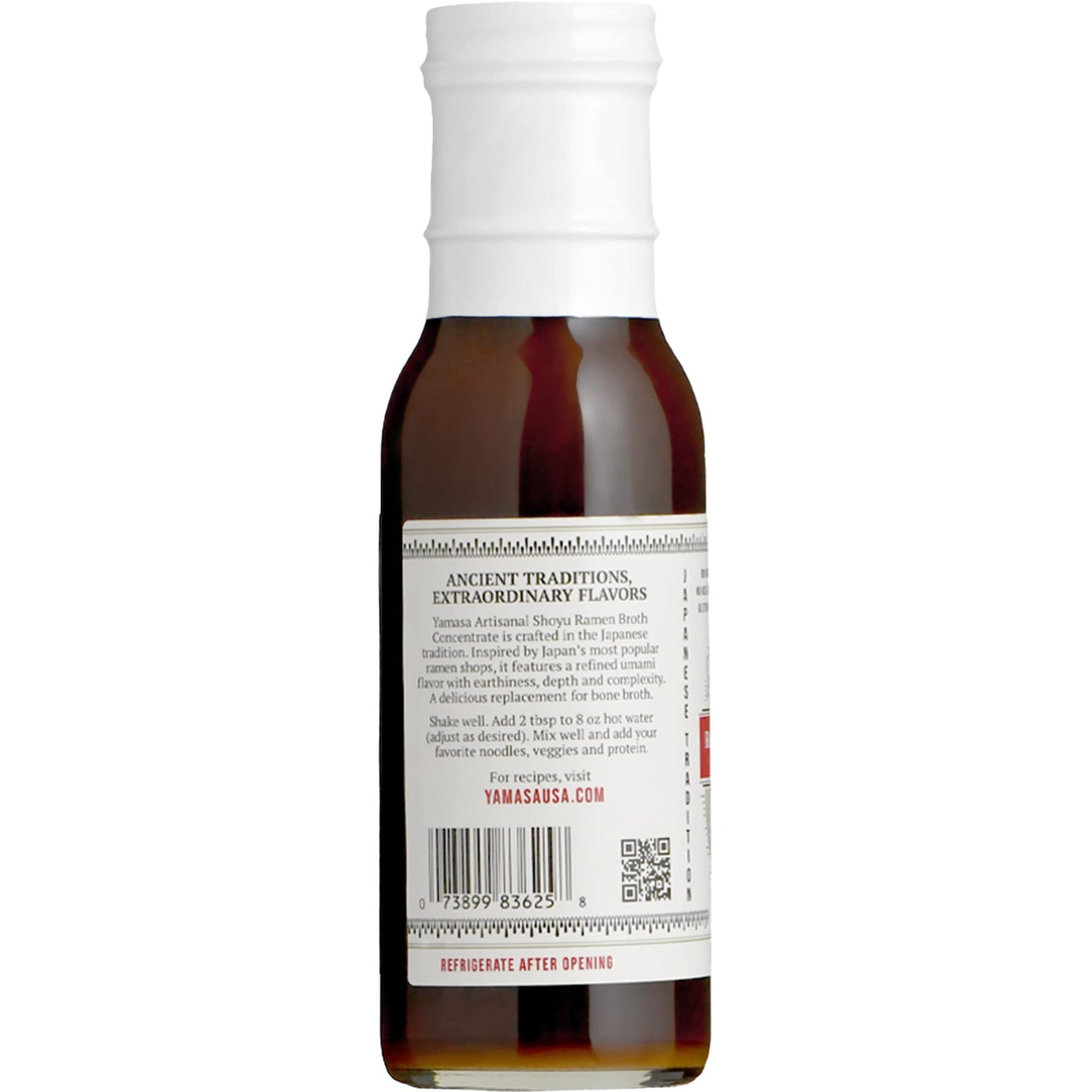 Yamasa, Artisanal Shoyu Ramen Broth concentrate, Serves 8 Bowls, gluten Free, No MSg Added, certified in the Japanese Tradition,