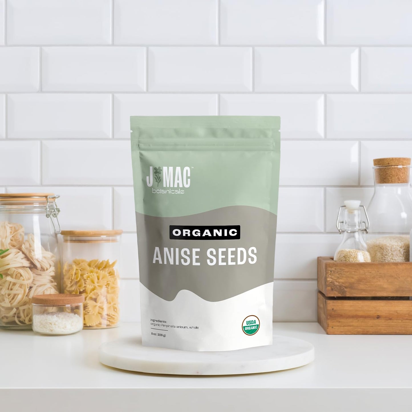 J Mac Botanicals Organic Anise Seeds (16 oz) whole seeds  aniseed  anisecookies  anisetea  aniseseed powder  aniseseeds for baking  Certified Organic.