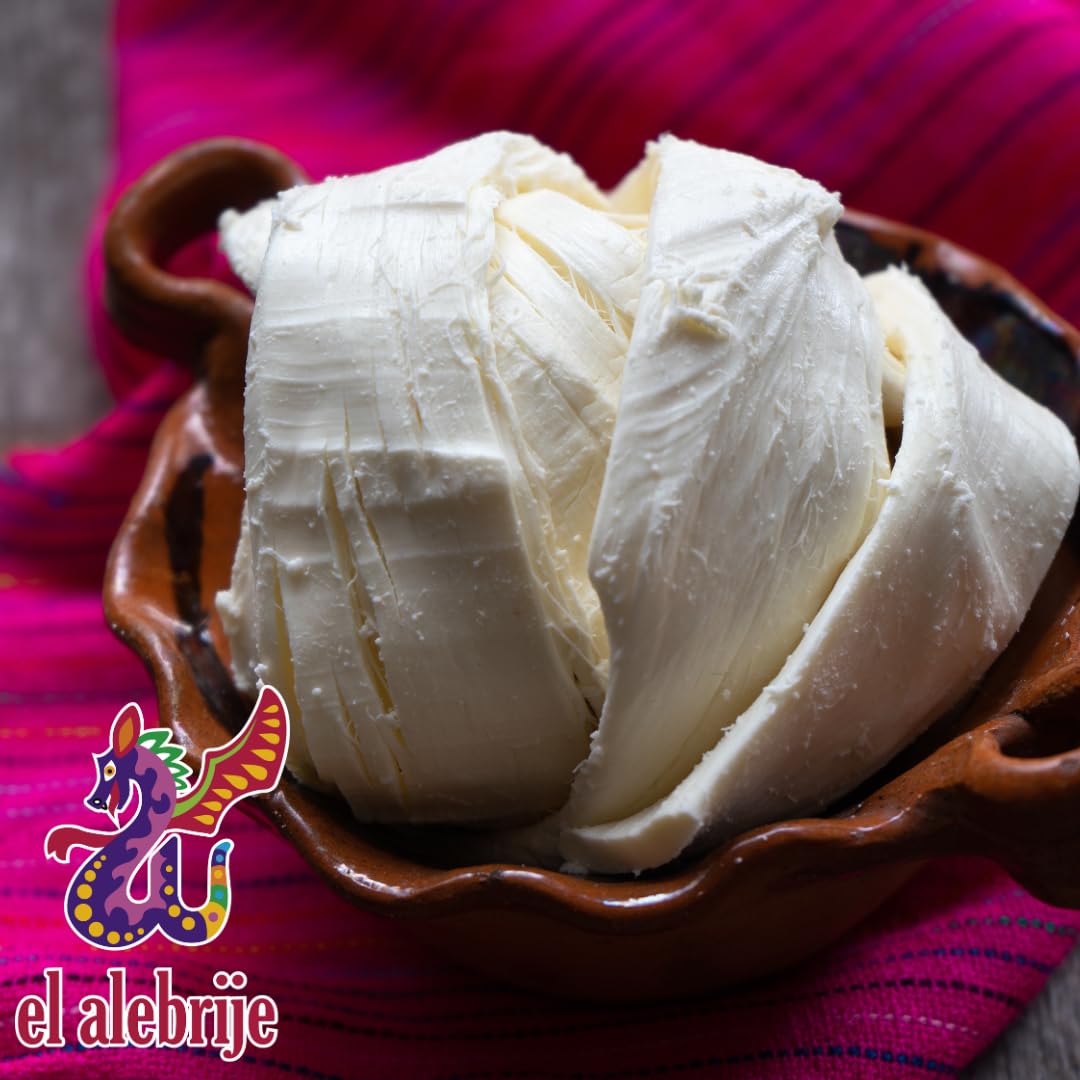 ALEBRIXES Queso Oaxaca 500 g | Authentic Oaxacan Quesillo | Mexican String Cheese Made in Oaxaca