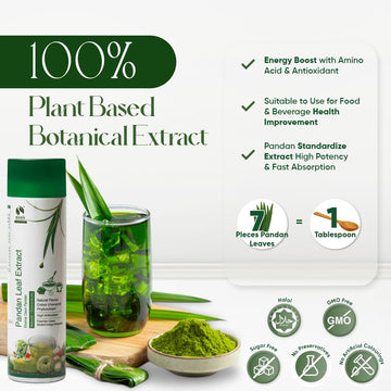 Pandan Extract Liquid Concentrate | No Artificial Additives, No Sugar Added | 100% Natural Asian Gourmet Flavoring & Coloring In