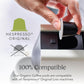 Cru Kafe USDA Organic Half Caff Espresso Coffee Capsules (50 Pods) Fairtrade Coffee Pods Compatible with Nespresso Original Line and Pixie Machines