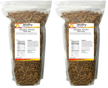 Sesame Sticks Narrow 2.5 Lbs Delicious & Fresh  Made in the USA  (Pack of 2)