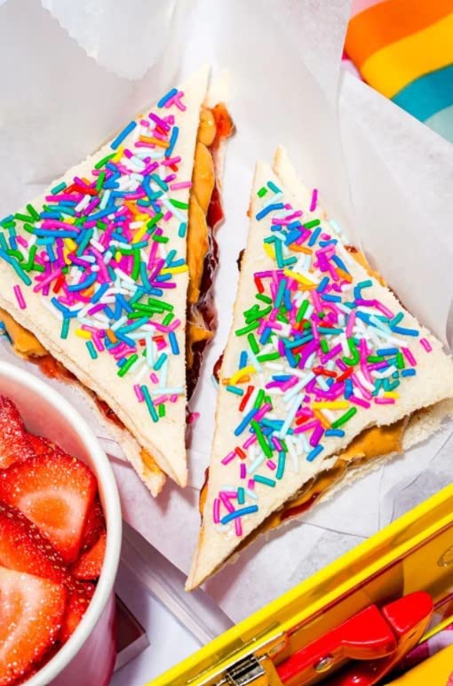 Fancy Sprinkles Deluxe Rainbow Crunchy Jimmies, Real Sugar, For Ice Cream, Cookies, Cakes, Cupcakes, Dessert Decorating, Bold, M