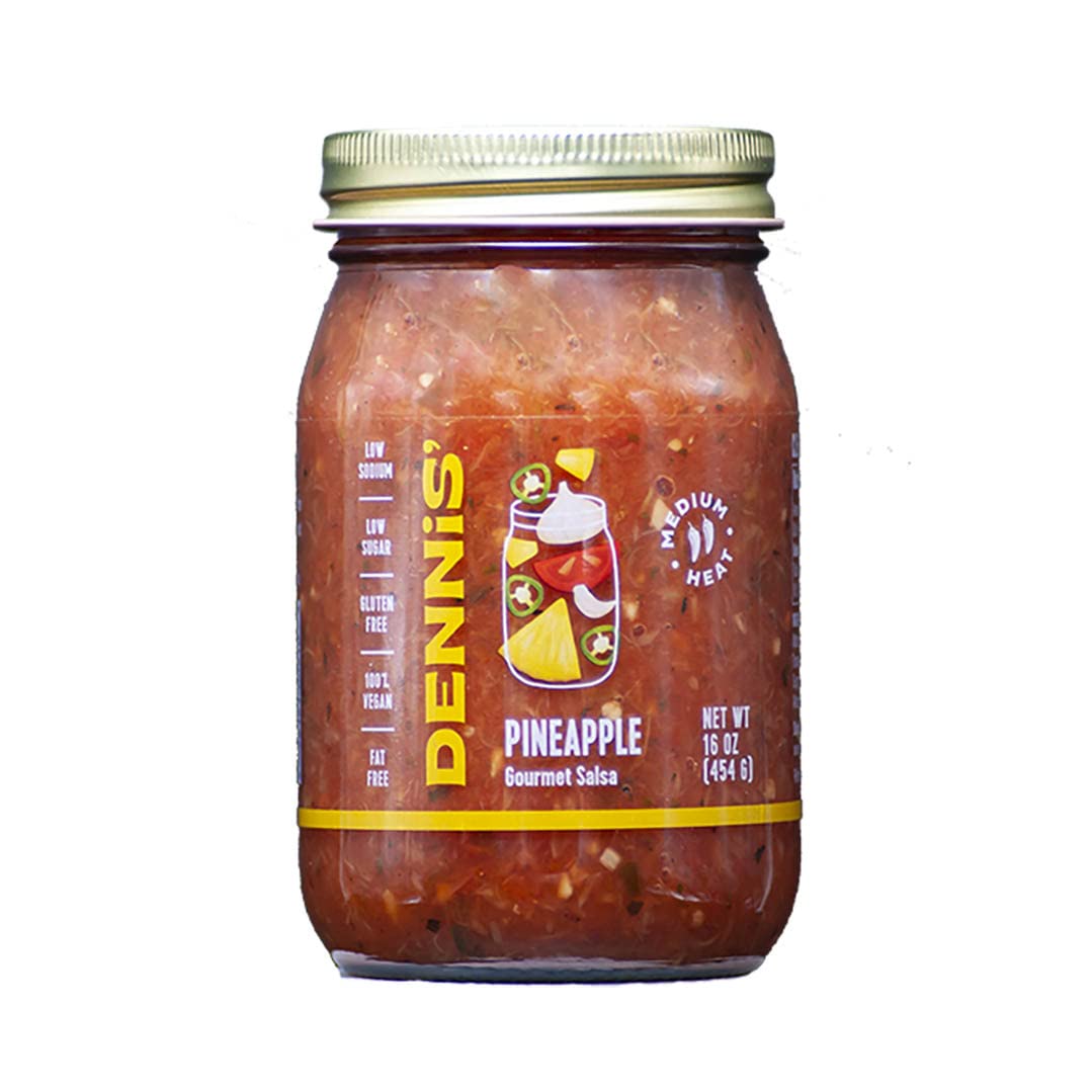 All-Natural Pineapple Salsa by Dennis Gourmet | This fresh, hearty restaurant salsa is low in sugar, calories, carbs, and sodium