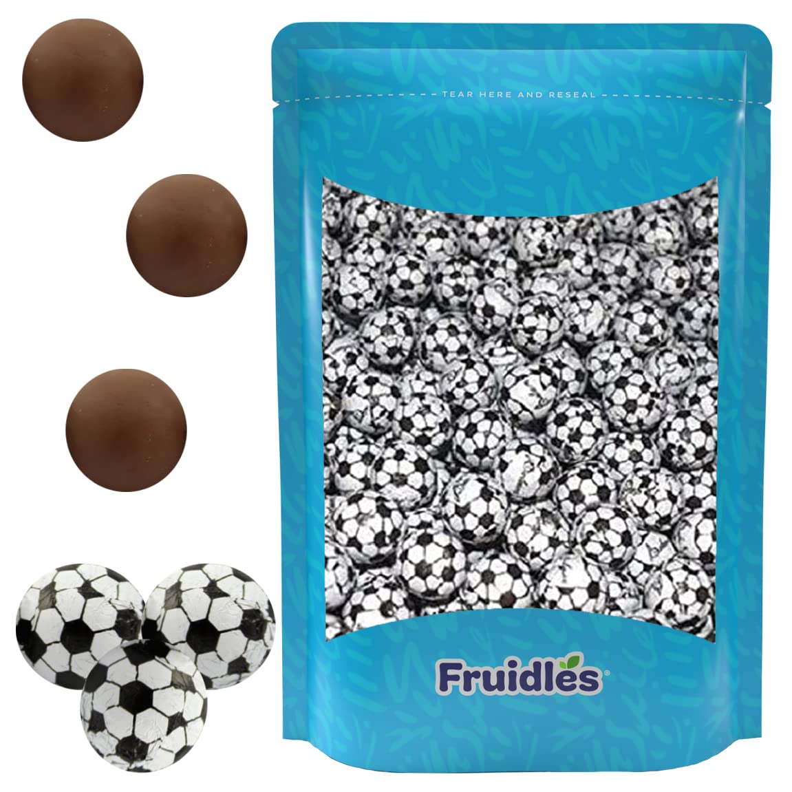 Premium Milk Chocolate Soccer Ball, Sports Ball Chocolate, Individually Wrapped Mini Soccerballs Chocolate (5 Pound (Bulk))