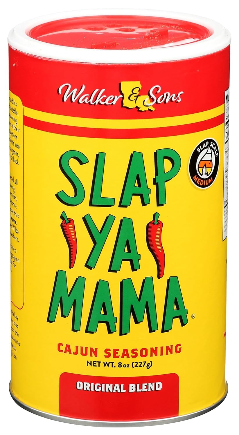 Slap Ya Mama Original Blend Cajun Seasoning - 8 oz Can, Pack of 1, All Natural, MSG Free, Kosher - Authentic Louisiana Flavor