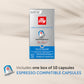 illy Espresso Compatible compact pieces - Classico Decaf Roast - 10 Count - Nespresso Coffee Pods