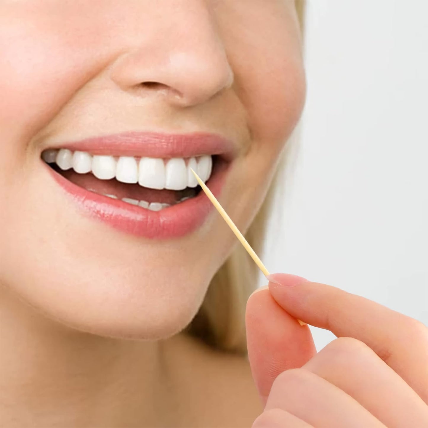 Blue Sky Toothpicks In Dispenser - 300 Premium Wooden Food Picks | Disposable & Eco-Friendly Design For Easy Party Snacking And Elegant Home Dining