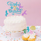 Sodasos 7Pcs Glitter Mermaid Happy Birthday Cake Topper - Mermaid Cake Topper,Under The Sea Themed, Baby Shower Birthday Party S