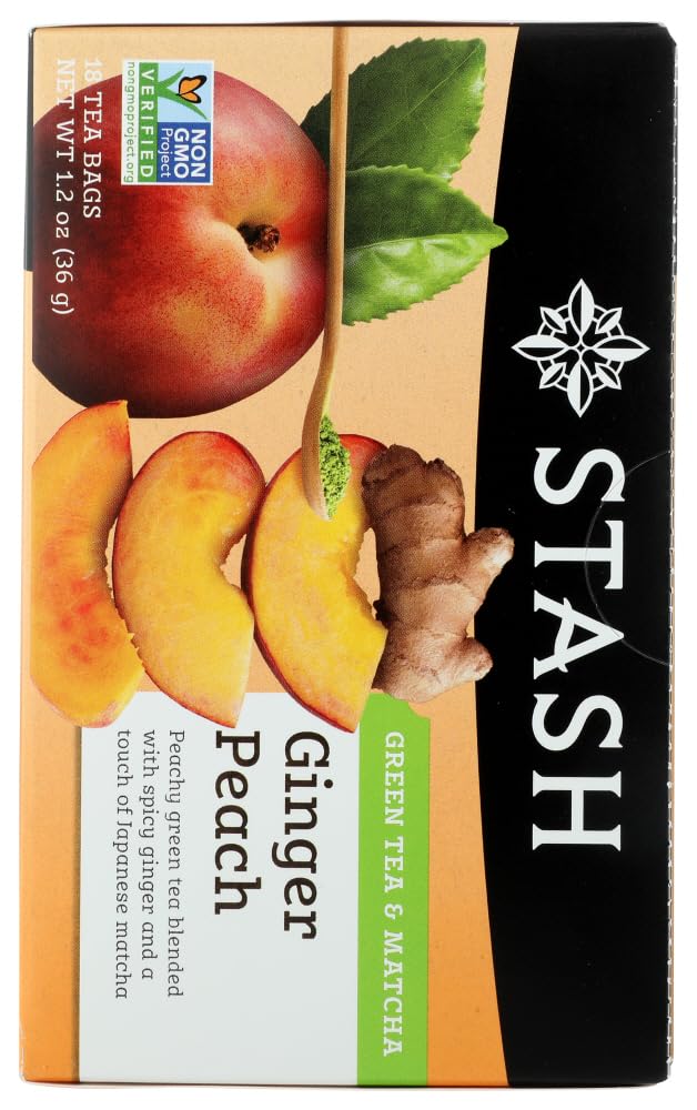 Stash Tea Green Ginger Peach Matcha (Pack of 2)