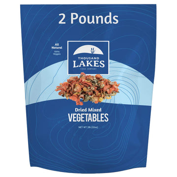 Thousand Lakes Dried Mixed Vegetables Select Soup Blend - Bulk - 2 Pounds | 100% Veggies | No Added Salt