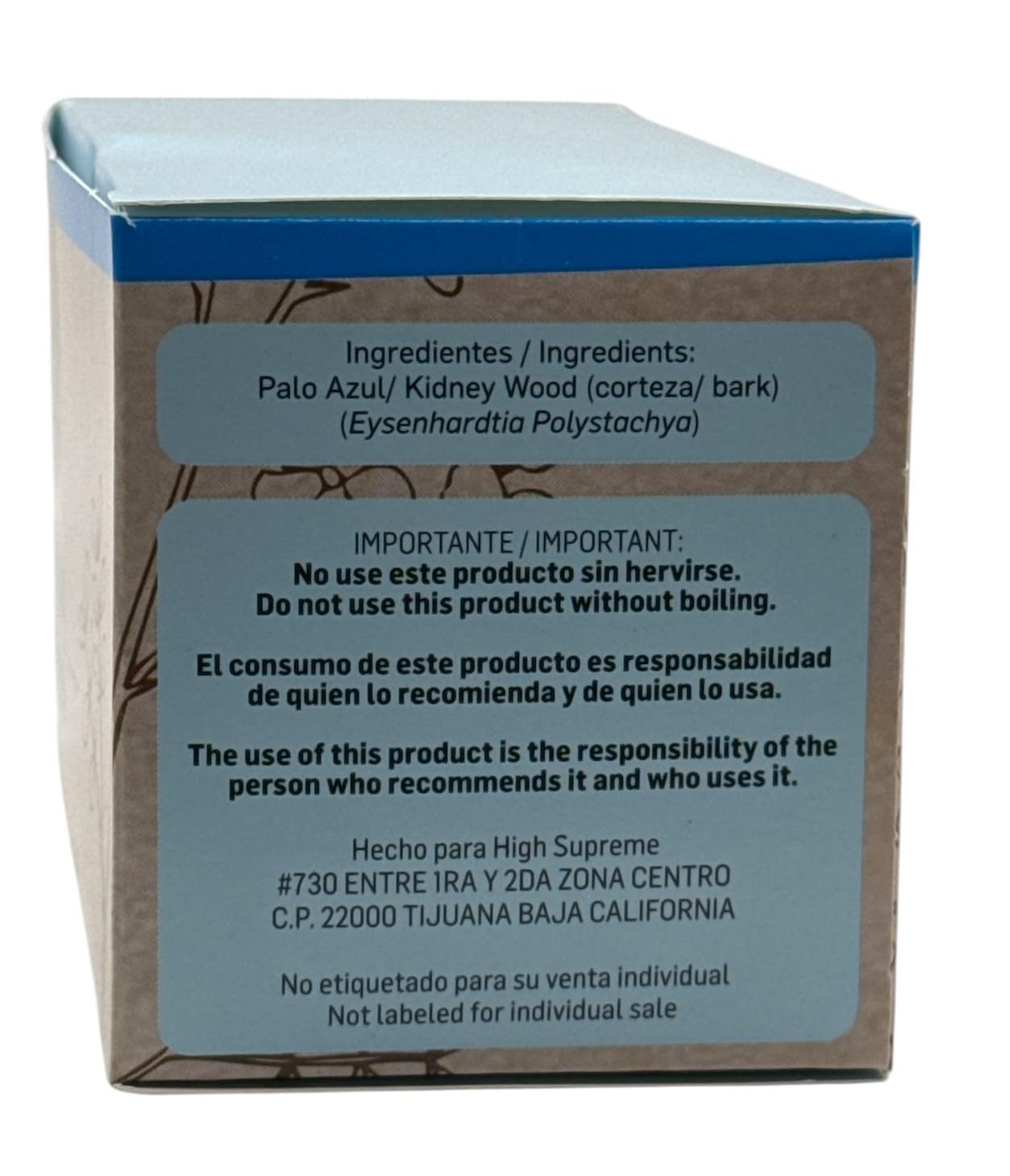 HIGH SUPREME Palo Azul Herbal Tea – 25 Caffeine-Free Tea Bags – 100% Natural, Vegan, Non-GMO, Hecho en México