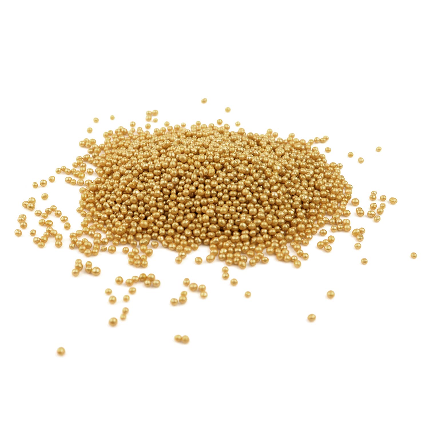 OCREME Gold Dragees for Cake Decorating - Metallic Sphere Sprinkles, 3mm, 8oz, Non-Toxic