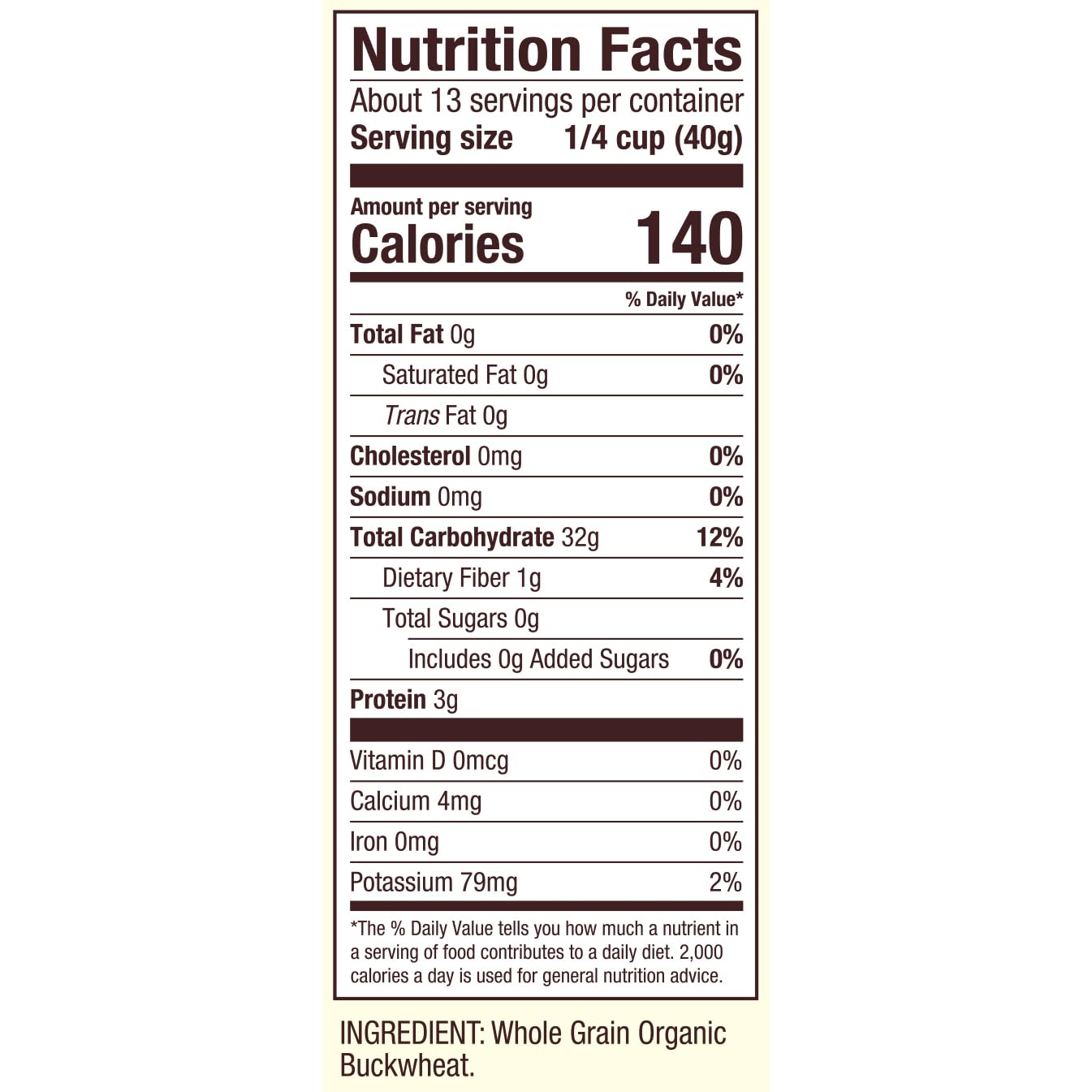 BOBS RED MILL Organic Buckwheat cereal 18 OZ
