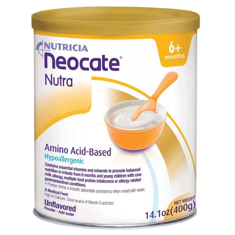 Nutricia Neocate Nutra - Amino Acid-Based, Dairy-free, Hypoallergenic Solid Food with a Cereal-Style Consistency - With Calcium,