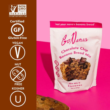 GoNanas Banana Bread Mix, Vegan & Gluten Free, Oat Flour, 1 Count, Dairy Free, Nut Free