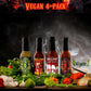 Hellfire Hot Sauce Vegan Gift Pack - Gourmet Hot Sauce Variety Pack With 4 Plant Based Flavors (Four 5 oz. Bottles)