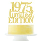 Yetxel 1975 Cake Topper - Limited Edition Golden Glitter Decoration for 50th Birthday Celebration