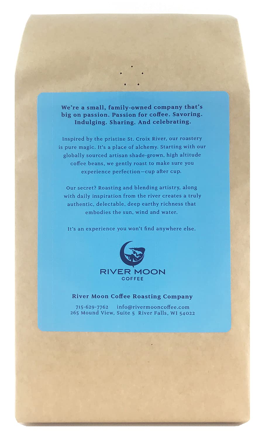 River Moon Coffee, Kona Coffee Whole Bean, Medium Roast, 5 Lbs, Kona Waves Hawaiian Blend, Sustainably Farmed, 100% Arabica
