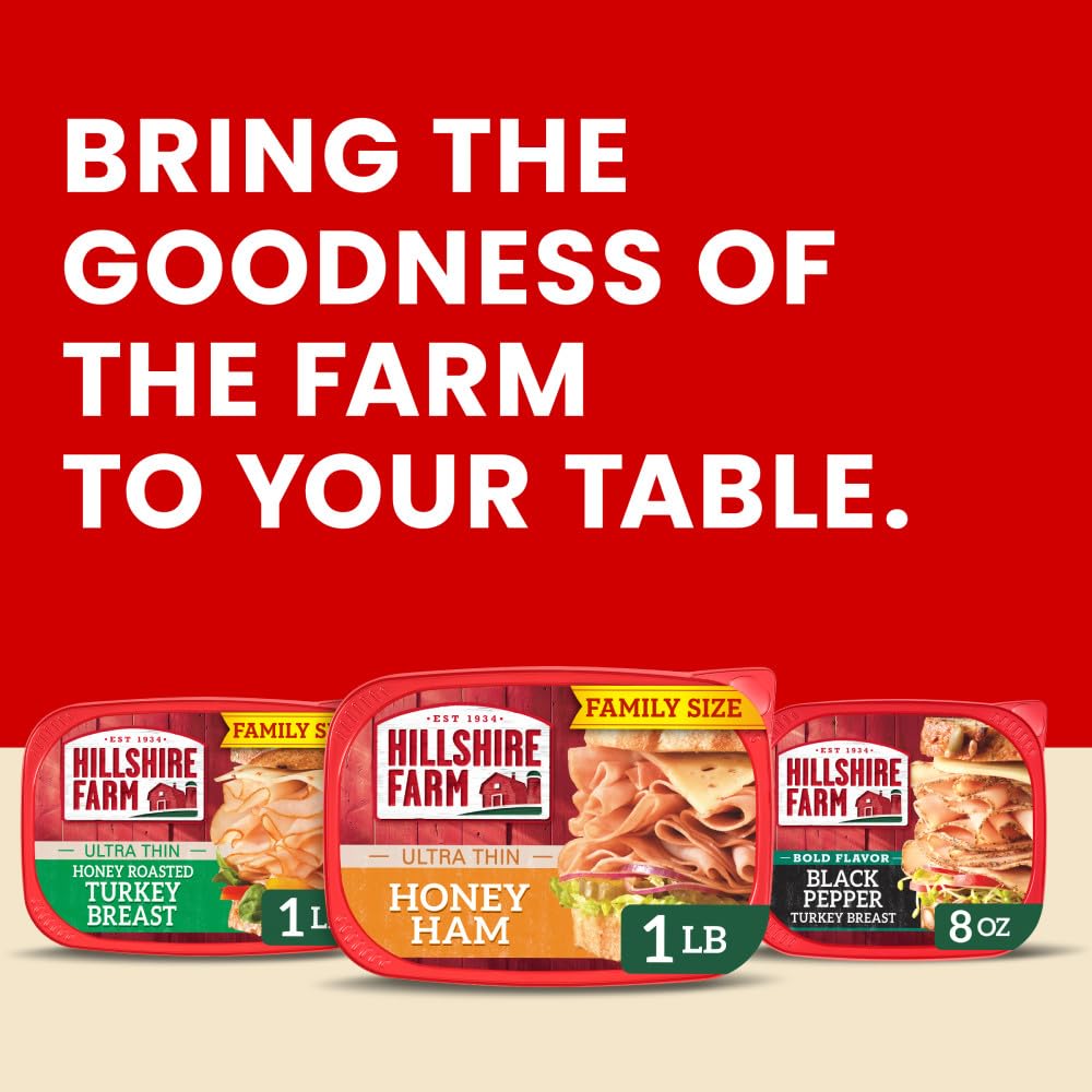 Hillshire Farm Ultra Thin Sliced Deli Lunch Meat, Honey Ham, 16 oz
