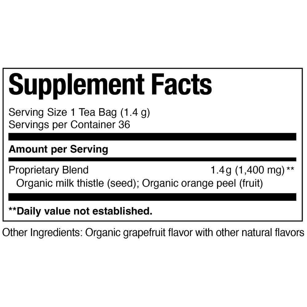 The Republic Of Tea Organic Milk Thistle Superherb Tea Bags, Tin Of 36 Tea Bags