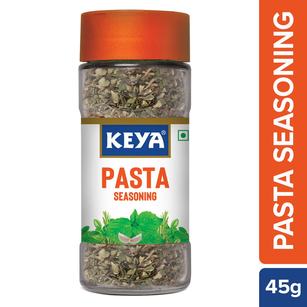 Keya Pasta Seasoning |All Natural & Healthy Spice Blend| Glass Bottle | Premium Herbs And Spices 45Gm
