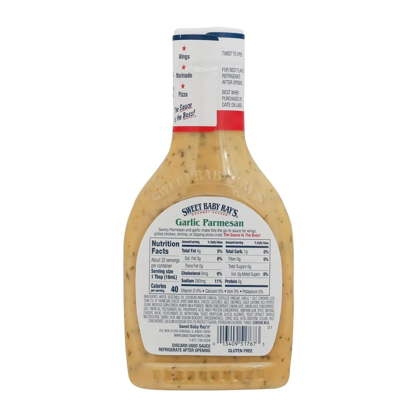 Sweet Baby Ray'S Garlic Parmesan Sauce & Marinade, 16 Ounce, (Pack Of 2)