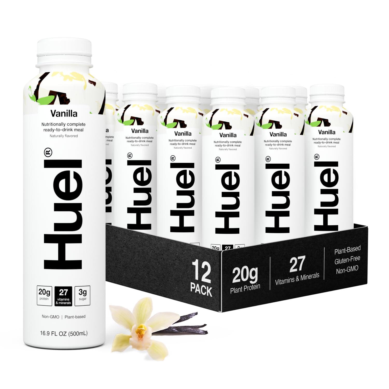 Huel Ready-To-Drink | Vanilla Meal Replacement Drink | High Protein Drink | Nutritionally Complete, Low Sugar, High Fiber, Plant