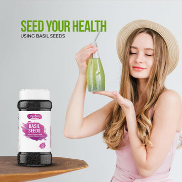 Pardesi Sweet Basil Seeds 280G Ocimum Basilicum/Sabja/Subja/Tukmaria - Natural Wellness, Nutritious Superfood.
