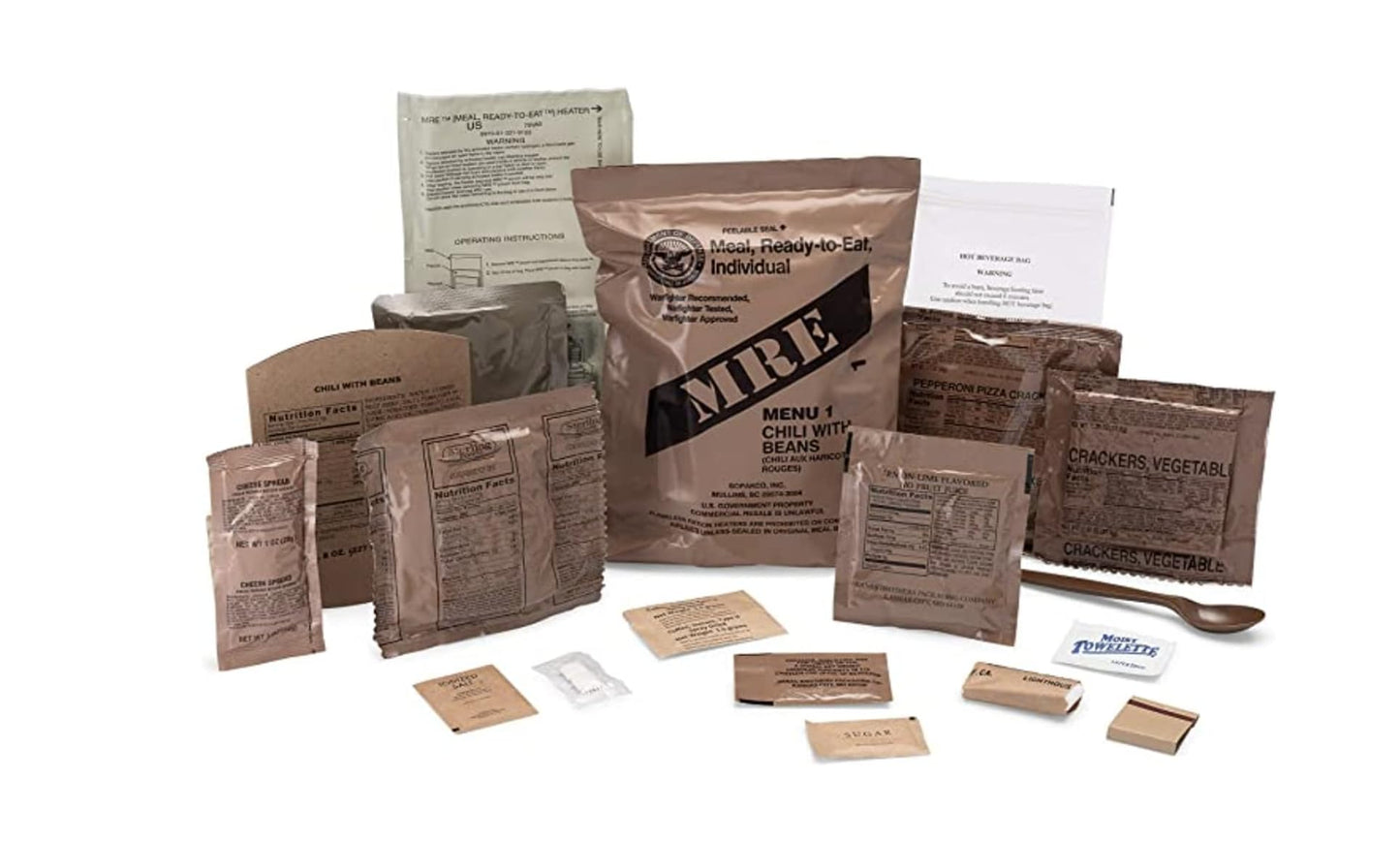 Wornick Mre Meals Ready To Eat, Emergency Food Supply, Survival Camping Outdoor 12 Pack Inspection 2025, 2026 Or Better (1 Meal (Random), 1, Count)