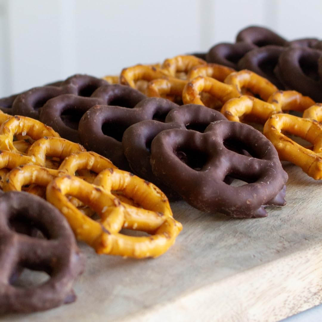 JOJOs Dark Chocolate Covered Pretzels, Gluten Free, Healthy Snack, Low Sugar, Low Carb, Non GMO, Paleo & Keto Friendly, Made wi