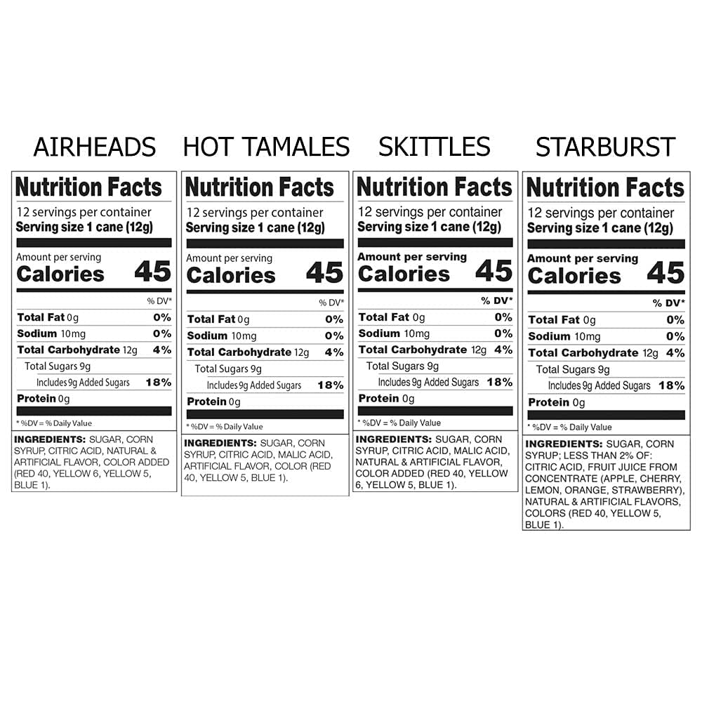Skittles, Starburst And Airheads Candy Cane Mix - 144 Count