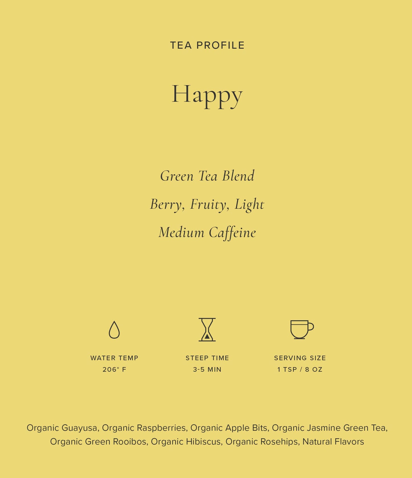 Art Of Tea | Organic Happy Tea | 12 Eco Friendly Pyramid Tea Bags Sachet | Naturally Caffeinated Mighty Aroma