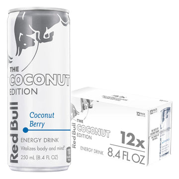 Red Bull Coconut Edition Energy Drink, Coconut Berry, 8.4 Fl Oz, 12 Pack