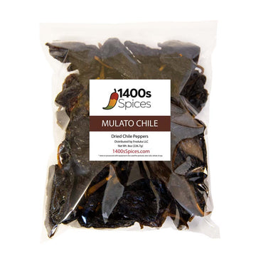 8Oz Mulato Chile, Fully Mature Poblanos, Dried Chili Peppers For Cooking By 1400S Spices