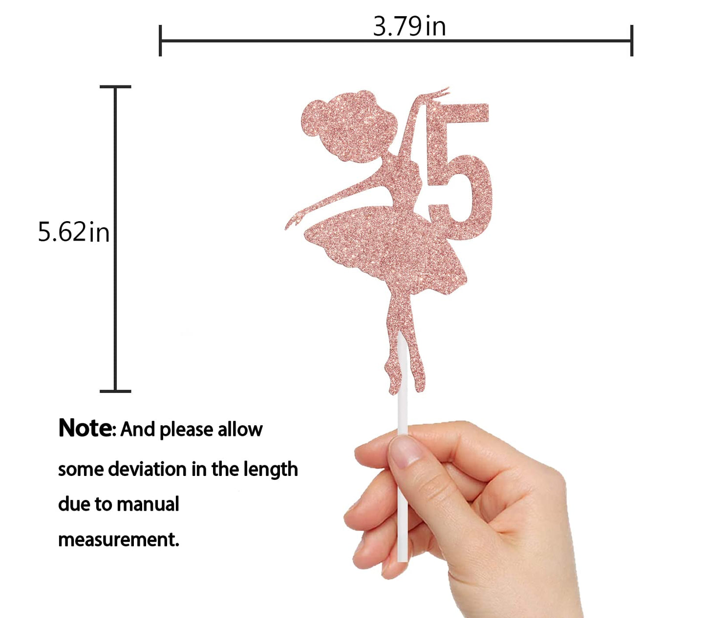 Ballerina 5Th Birthday Cake Topper, Ballerina One Cake Topper, 5Th Birthday Cake Topper, Ballerina Birthday Cake Decorations, Pr