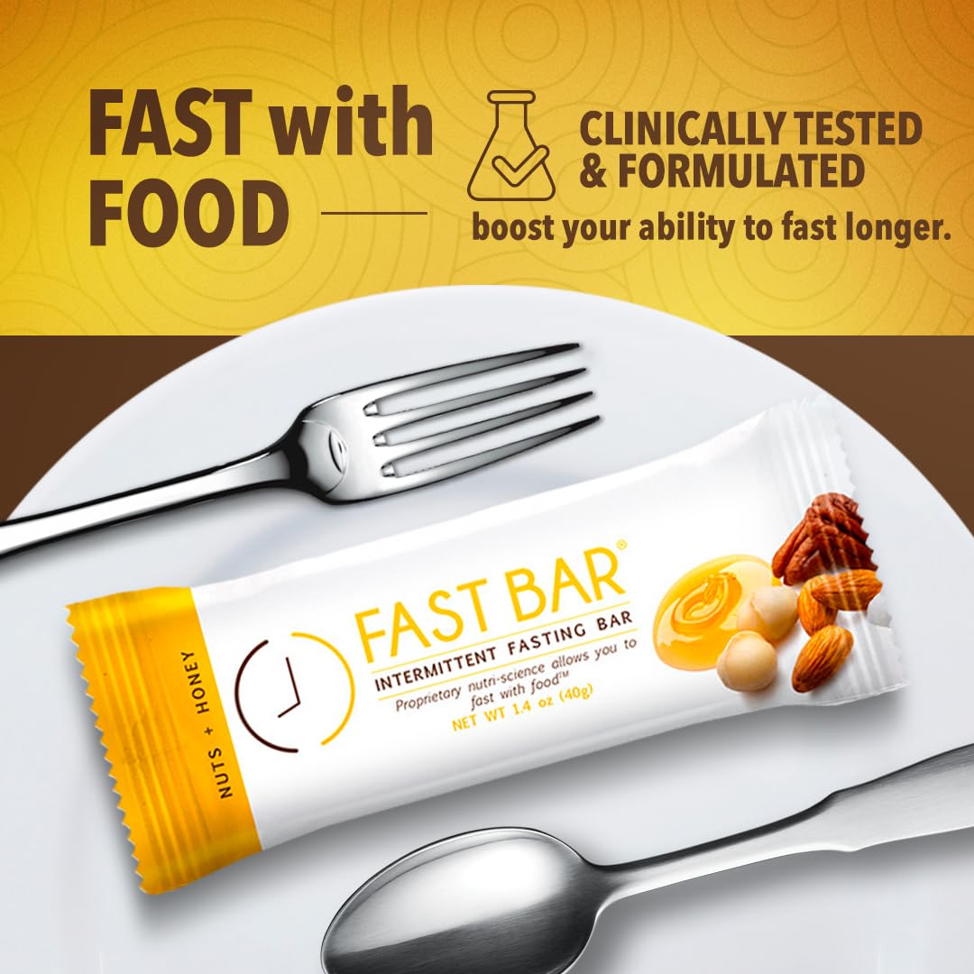 Prolon Fasting Bars - Keto-Friendly, Gluten-Free, Plant-Based - 5g Protein, 7g Fiber - Variety Pack (12 Count)