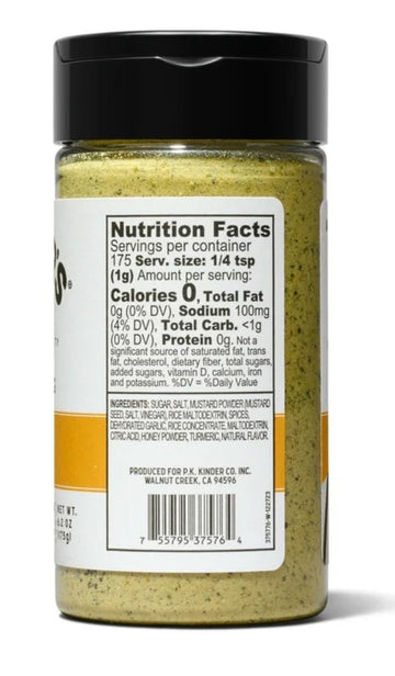 Kinder'S Premium Quality Honey Mustard Seasoning, 6.2 Oz