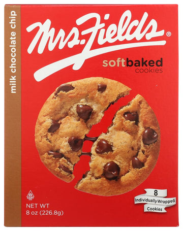 Mrs. Fields Milk Chocolate Chip Cookies, 8 Ounce