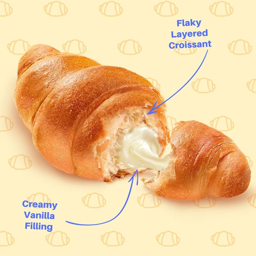 The Snack Store Bundle 7Days Soft Croissant Vanilla Filling, 2.65 Ounce, 2 Boxes Of 6 Count, 12 Total Soft Croissant!